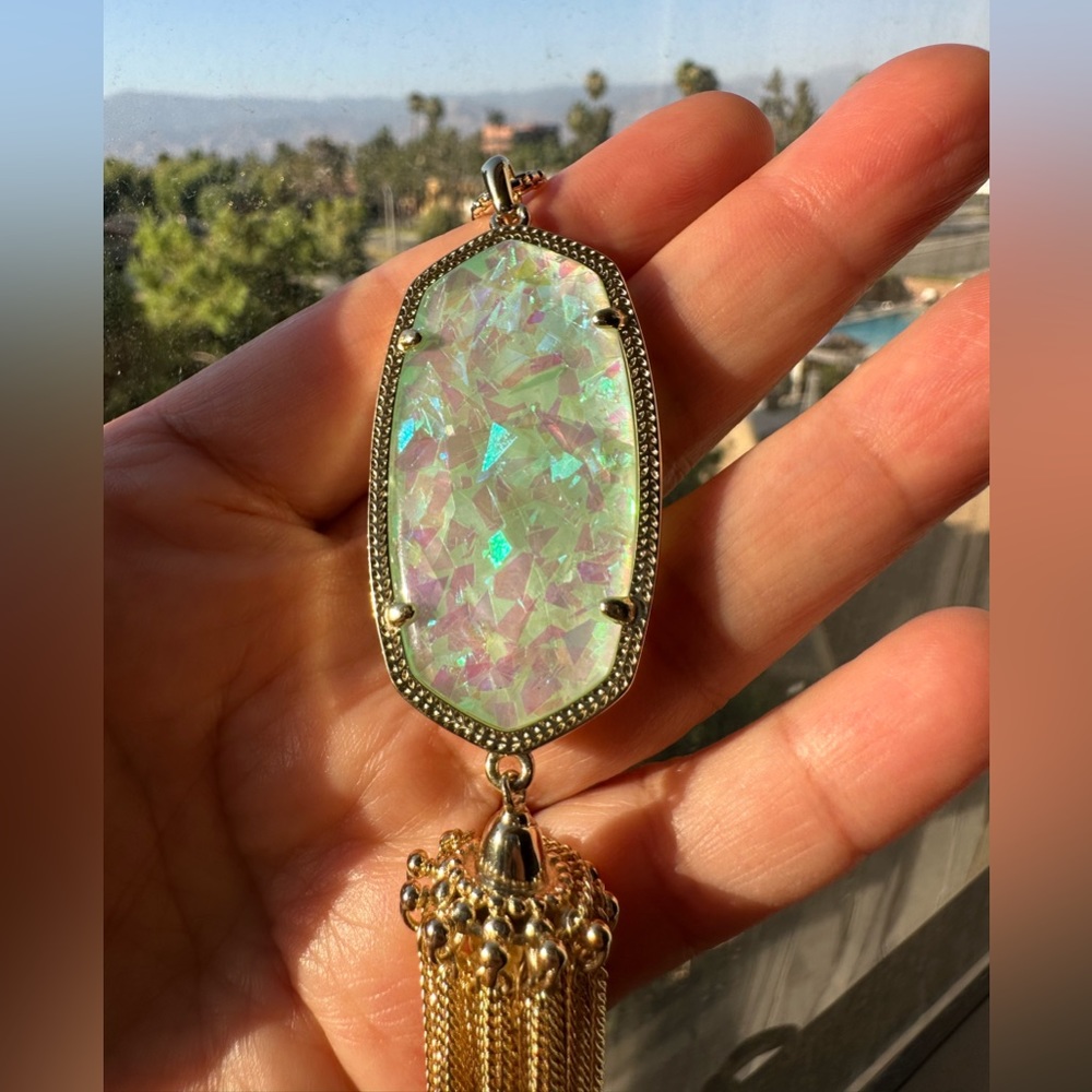 Kendra Scott Rayne Stone Tassel Necklace - Picture 2 of 11